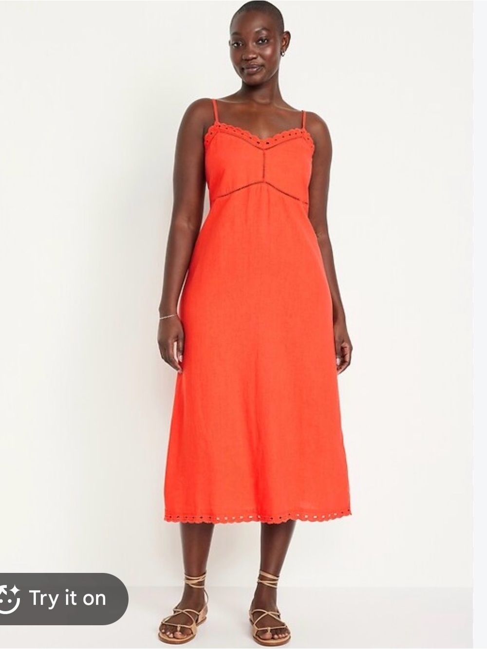 Old Navy Orange Smocked Top